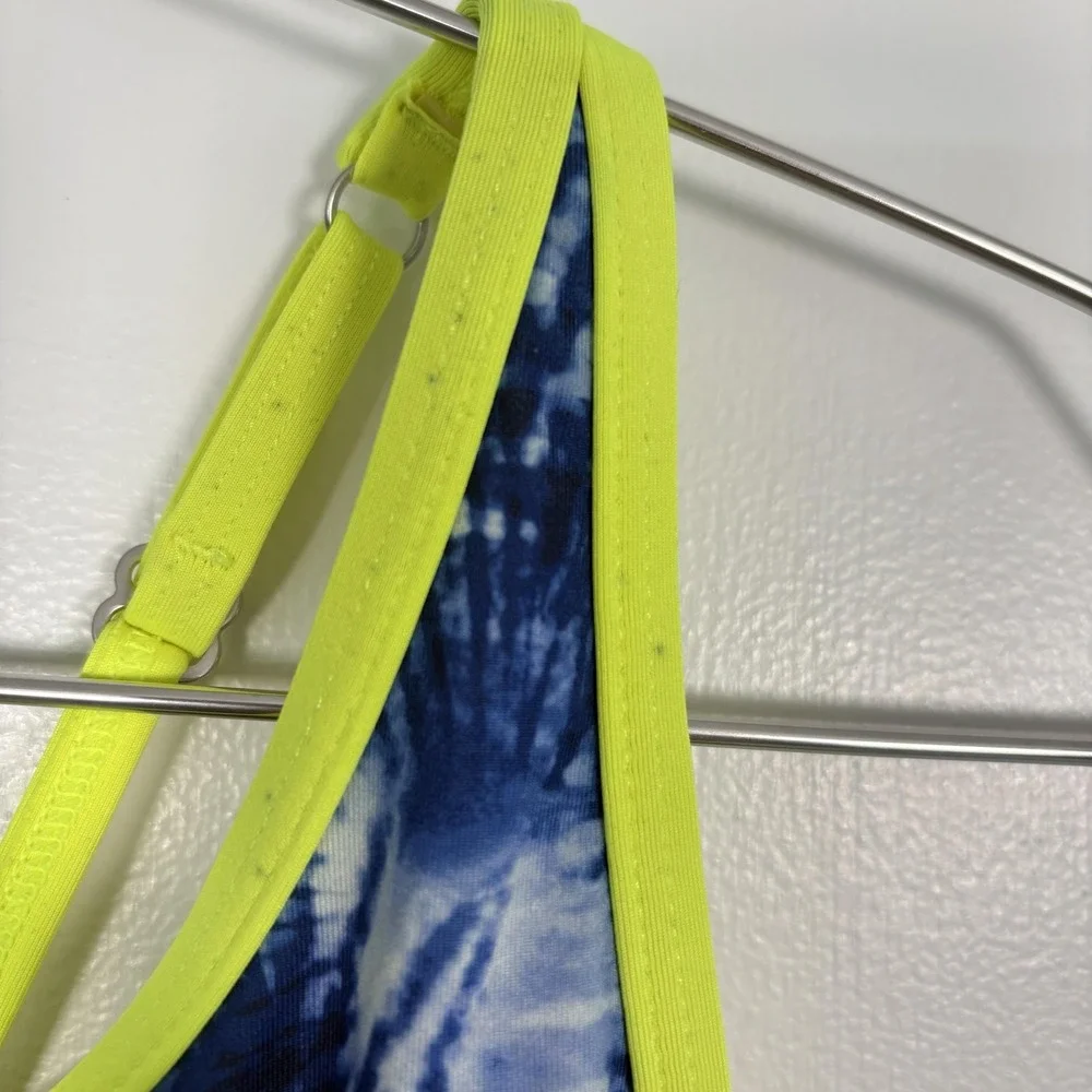 Lands' End Swimdress Womens 16 Plus Blue Tie Dye Adjustable Straps‎ One Piece
